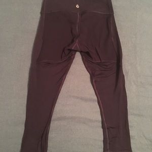 Purple Lululemon crop leggings size 2.